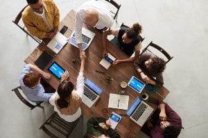 Business people around the table