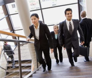 young internship office workers