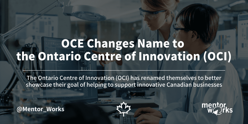 Ontario centre of innovation oci name change oce ryan