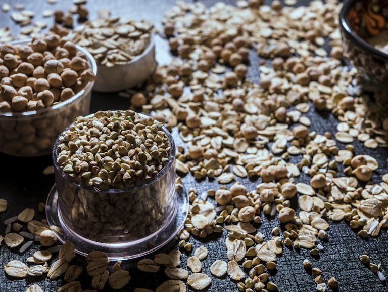 Bunch of Nuts Served on Bowls